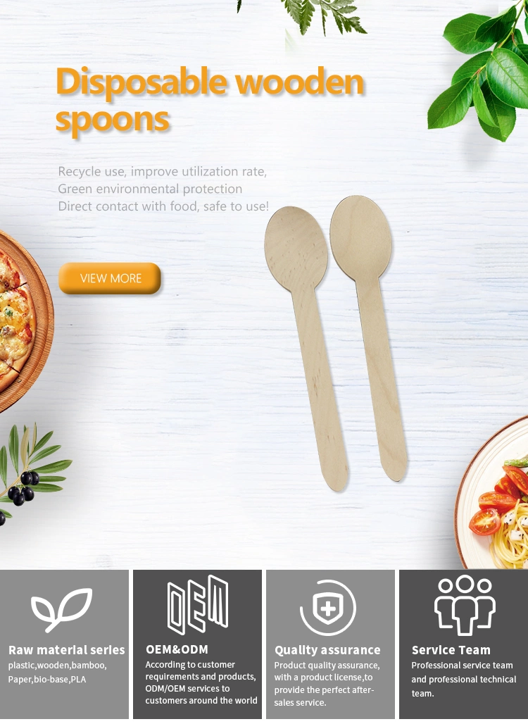 High Quality Eco-Friendly Wooden Disposable Spoons