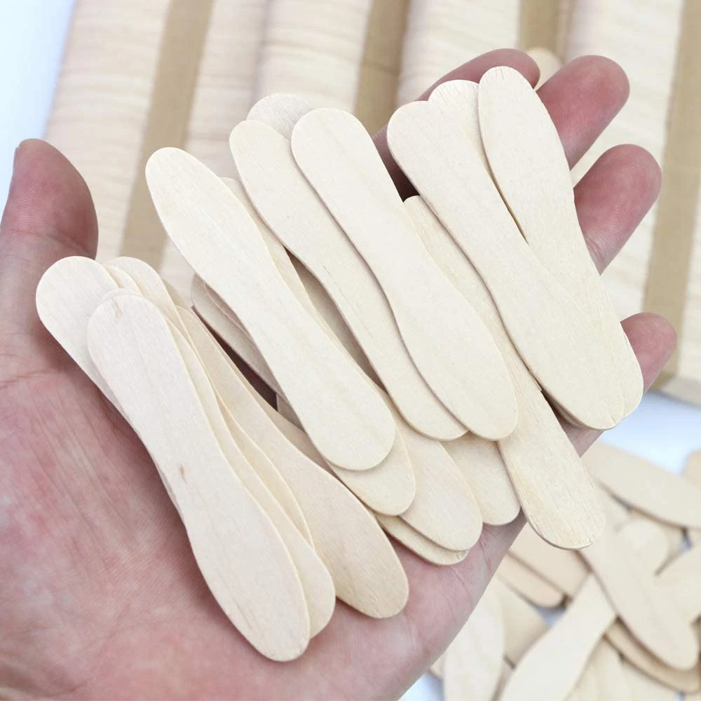 Disposable Wooden Ice Cream Dessert Spoon 10cm Flatware Cutlery Supplies for Home Restaurants Shop Party