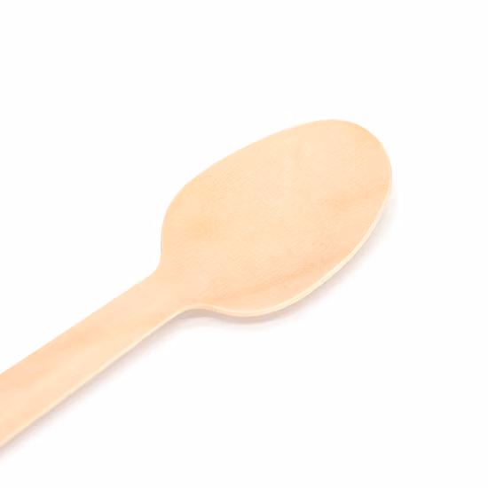 Couteau Fourchette Cuillère Jetable En Bois 165mm Eco